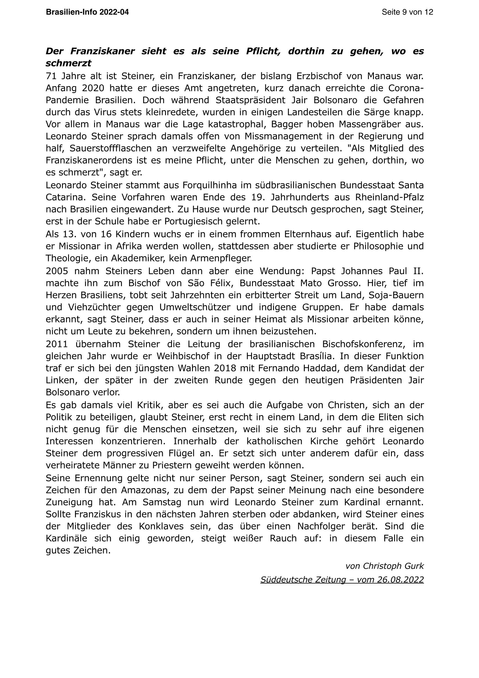 Brasilien Info 04 2022 Page 9
